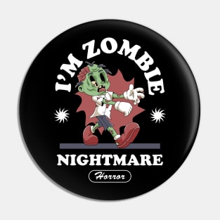 Cute Zombie Halloween Pin