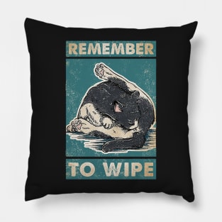 Cat Remember to Wipe Cat Lover Pillow