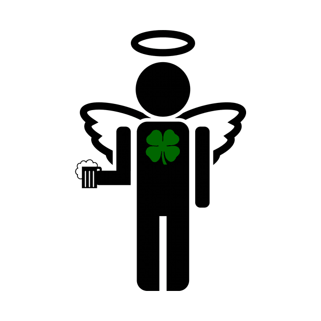 irish drinking angel by asyrum