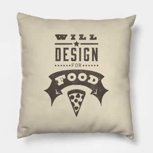 Hungry Artist Graphic Designer Funny Food Quote Pillow