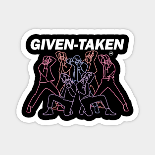 enhypen led style design in the given taken era Magnet