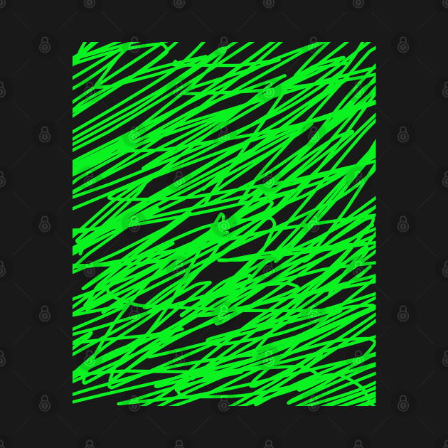 Green abstract art string by kingelithe3rd