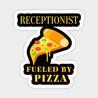 Pizza fueled receptionist Magnet