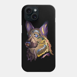 Colorful German Shepherd Dog Phone Case