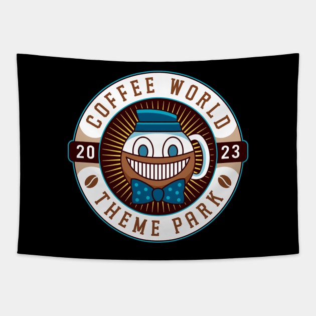 Watery Coffee World Emblem Tapestry by Lagelantee