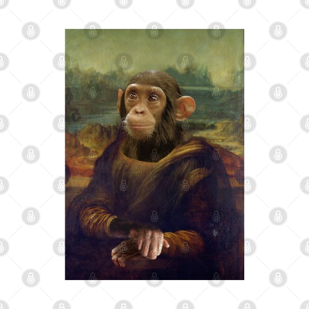 Mona Lisa Chimpanzee by luigitarini