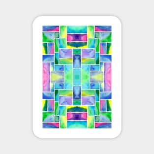 Colorful Squares Pattern Magnet