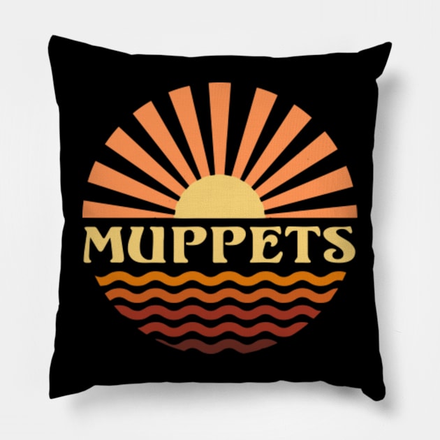 Personalized Muppets Name Vintage Styles Camping 70s 80s 90s Pillow by Blue FlowerSHOP