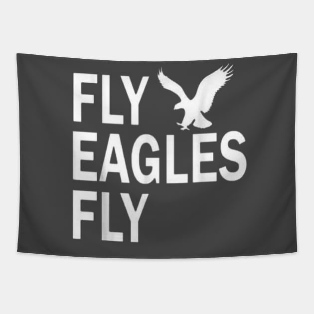 Fly Eagles Fly Vintage Flying Bird Inspirational Hawk Fan Tapestry by MARBBELT