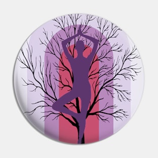 Pink Spiritual Tree Pin