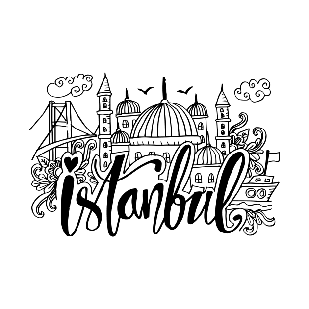 Hand Drawn Symbols Of Istanbul. by Handini _Atmodiwiryo