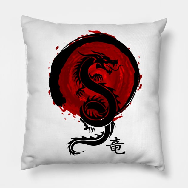 Burning Dragon Pillow by CRD Branding