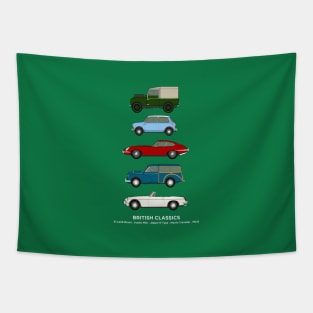 British classic car collection Tapestry