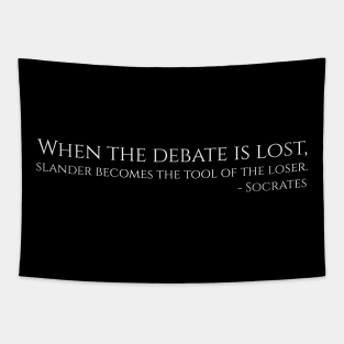 Classical Ancient Greek Philosopher Socrates Anti SJW Quote Tapestry