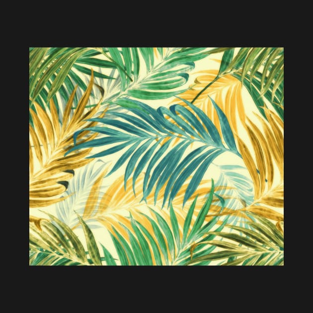 Palm Leaves in Yellow by BessoChicca