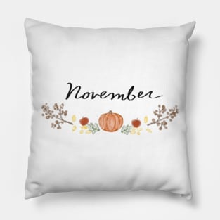 november harvest month border Pillow