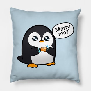 Marry Me Penguin Pillow