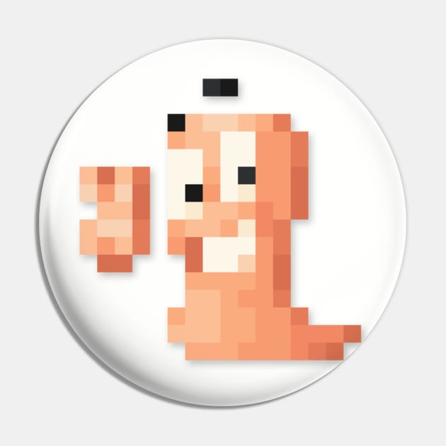 Worm low-res pixelart Pin by JinnPixel