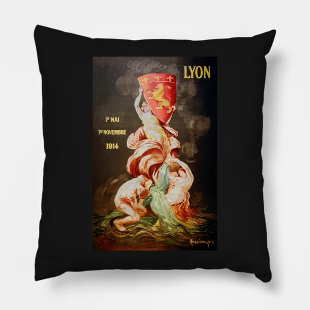 Vintage Advertising / Lyon Pillow by CozyCanvas