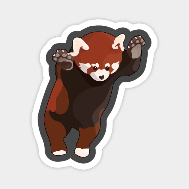 Red Panda Bear Excited. Magnet by ThinkingSimple