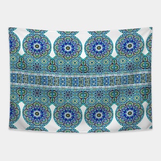 Persian and Royale Blue Moroccan Pattern (Decorative Border) Tapestry