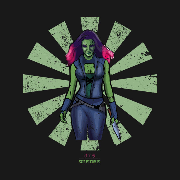 Disover Gamora Retro Japanese Guardians Of The Galaxy - Guardians Of The Galaxy - T-Shirt