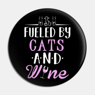 Fueled by Cats and Wine Pin