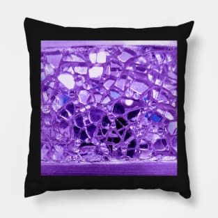 Photographic Image of Purple Mirror and Glass Mosaic Pillow