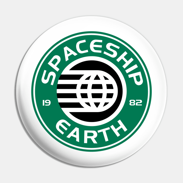 Spaceship Starbucks Pin by GrizzlyPeakApparel