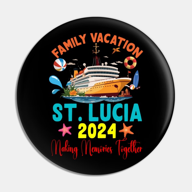 Family Vacation St. Lucia 2024 Family Matching Group Summer Pin by Spit in my face PODCAST