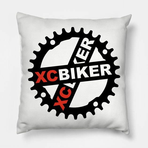 MTB bicycle, XC biker Pillow by Rigoworks