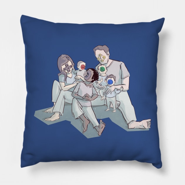 The Family that Plays Together Pillow by jasonlupas