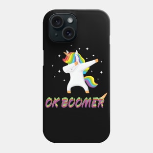 ok boomer unicorn Phone Case