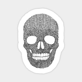 Black Polka Dot Skull Magnet