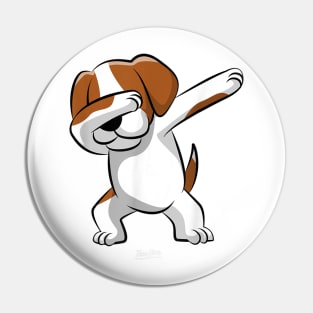 Dabbing Beagle Novelty Pin