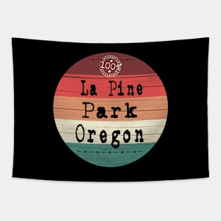 La Pine Park Oregon retro souvenir travel Tapestry