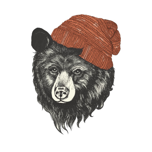 Bear in Knit Cap by LauraGraves