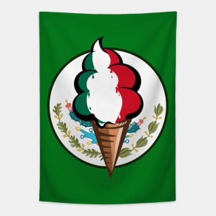 Flag of Mexico funny ice cream Tapestry