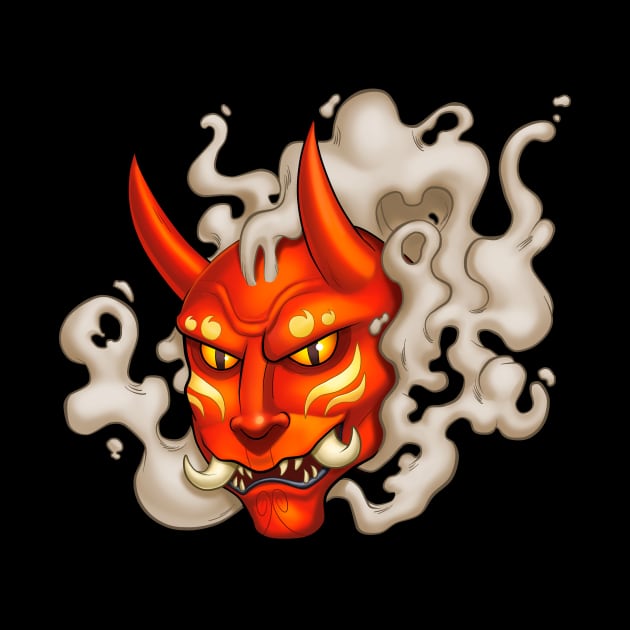 Red Oni Mask by atrapasuenoz