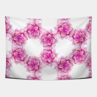 Pink Succulent Desert Floral Rose Tapestry