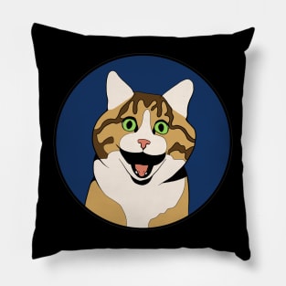 Happy Cat - Funny Animal Design Pillow