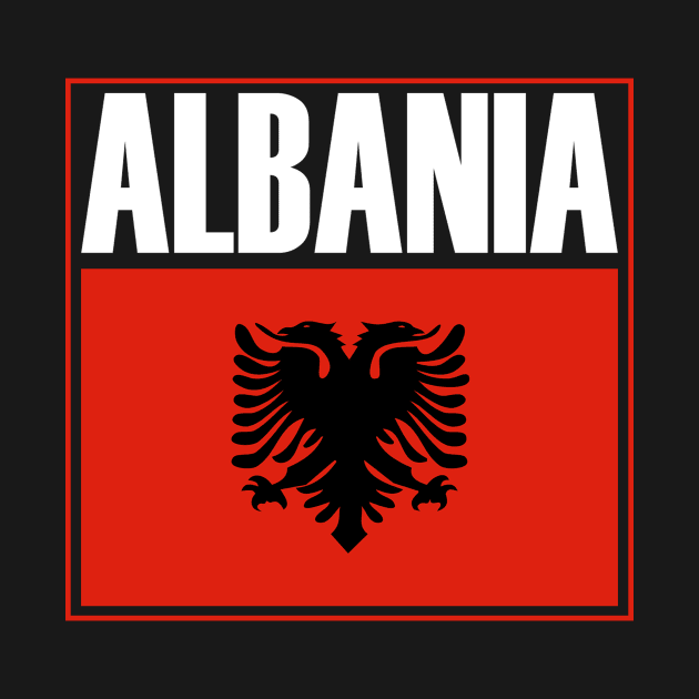 Albania Flag, Cool Albanian Eagle, Albania by Jakavonis