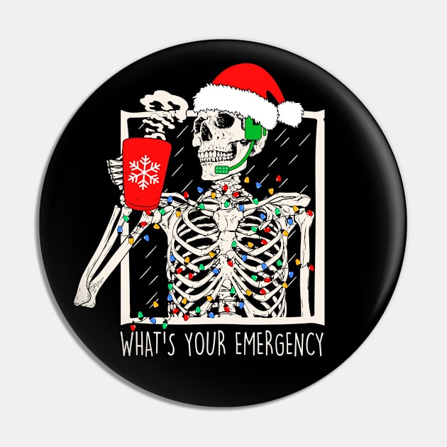 Funny Dispatcher Skeleton Christmas Gift for 911 First Responders Pin by Shirts by Jamie