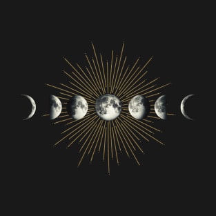 Moon phases and rays T-Shirt