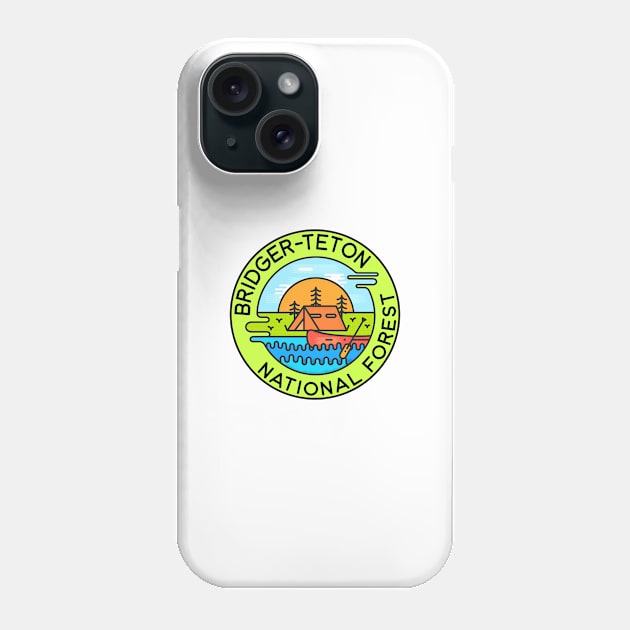 Bridger Teton National Forest Wyoming Camping Canoe Phone Case by DD2019