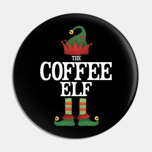 Coffee Elf Matching Family Group Christmas Party Pajamas Pin