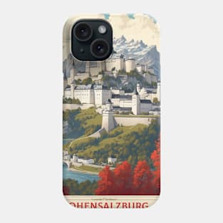 Hohensalzburg Castle Austria Vintage Travel Retro Tourism Phone Case