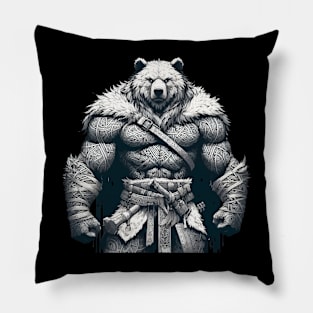 Norse Mythology Viking Warrior Bear Berserker Pillow