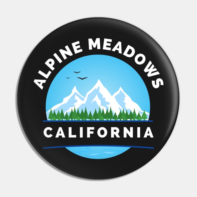 Alpine Meadows Ski Snowboard Mountain California Yosemite - Travel Pin by Famgift