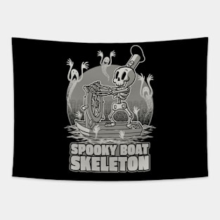 Spooky Boat Skeleton - Classic Animation Tapestry